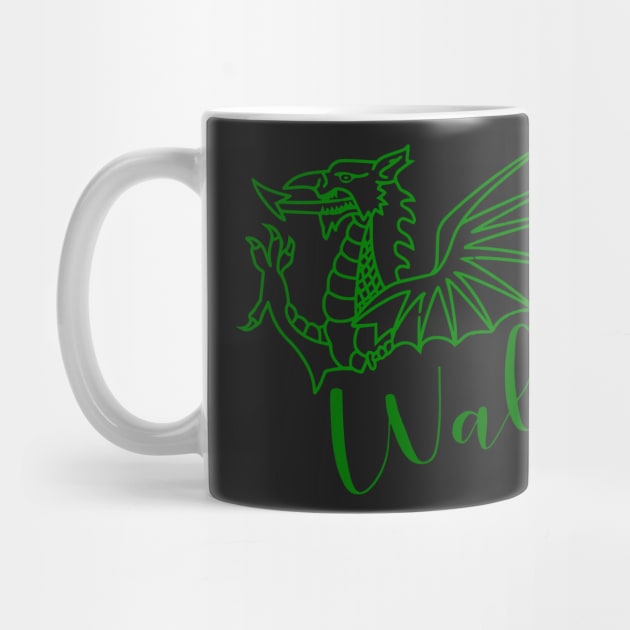 WALES ALL GREEN DRAIG DRAGON by MarniD9